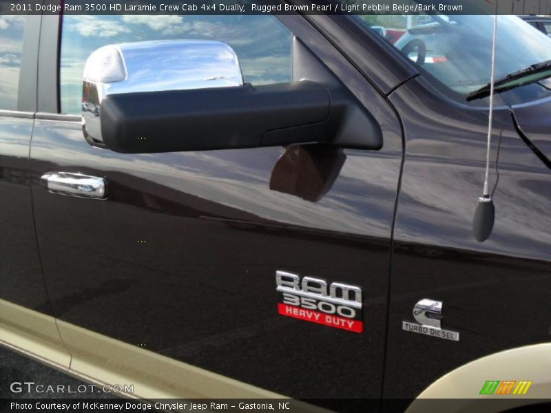 Rugged Brown Pearl / Light Pebble Beige/Bark Brown 2011 Dodge Ram 3500 HD Laramie Crew Cab 4x4 Dually