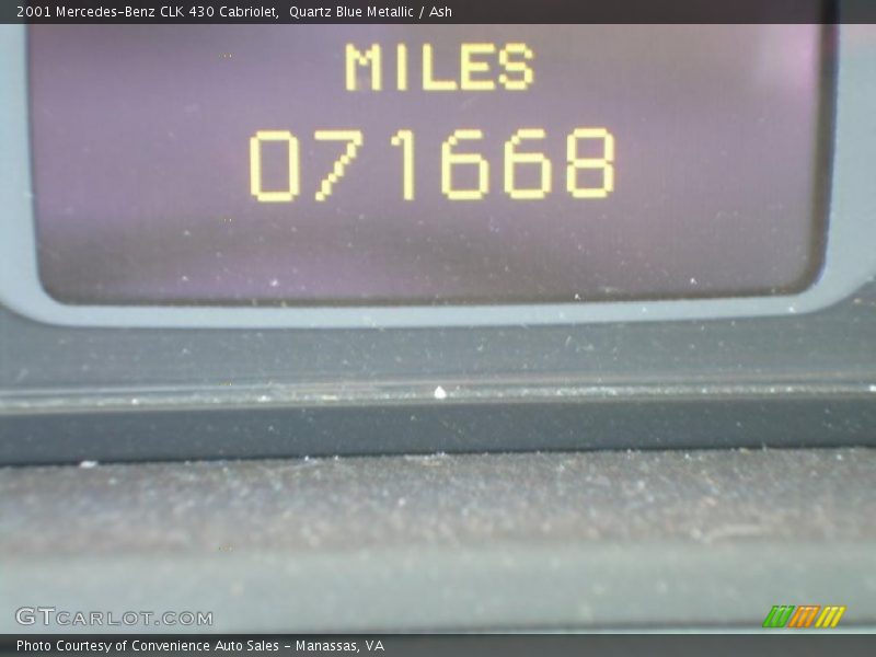 Quartz Blue Metallic / Ash 2001 Mercedes-Benz CLK 430 Cabriolet