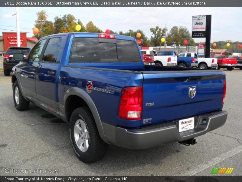 Deep Water Blue Pearl / Dark Slate Gray/Medium Graystone 2011 Dodge Ram 1500 SLT Outdoorsman Crew Cab