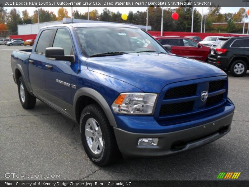 Deep Water Blue Pearl / Dark Slate Gray/Medium Graystone 2011 Dodge Ram 1500 SLT Outdoorsman Crew Cab