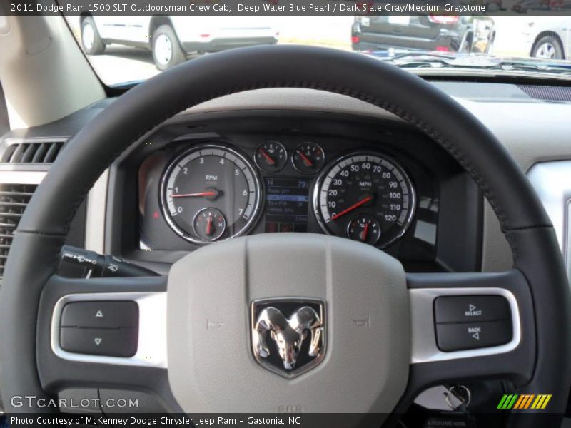 Deep Water Blue Pearl / Dark Slate Gray/Medium Graystone 2011 Dodge Ram 1500 SLT Outdoorsman Crew Cab