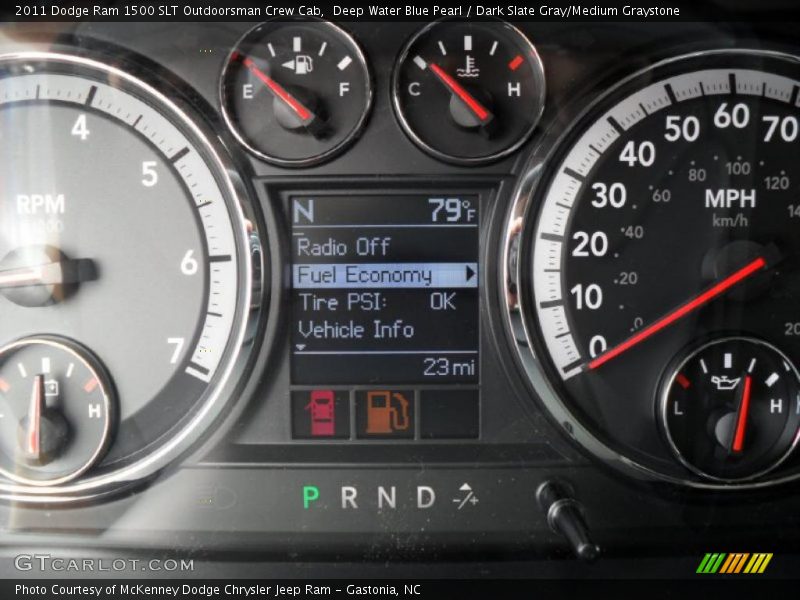 Deep Water Blue Pearl / Dark Slate Gray/Medium Graystone 2011 Dodge Ram 1500 SLT Outdoorsman Crew Cab