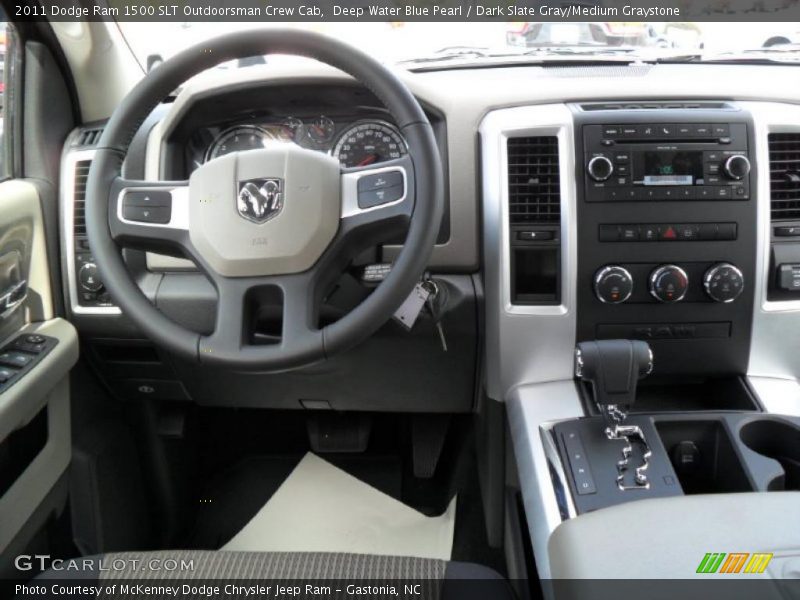 Deep Water Blue Pearl / Dark Slate Gray/Medium Graystone 2011 Dodge Ram 1500 SLT Outdoorsman Crew Cab
