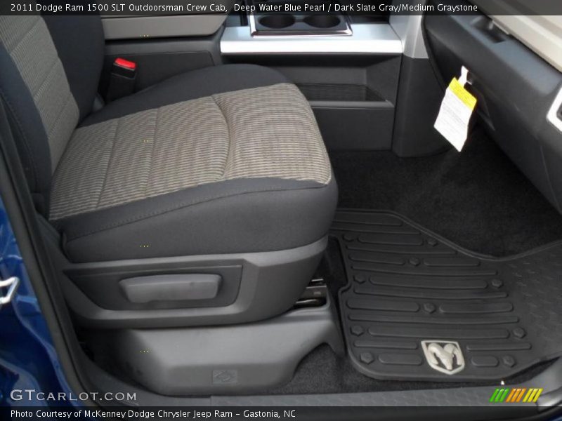 Deep Water Blue Pearl / Dark Slate Gray/Medium Graystone 2011 Dodge Ram 1500 SLT Outdoorsman Crew Cab