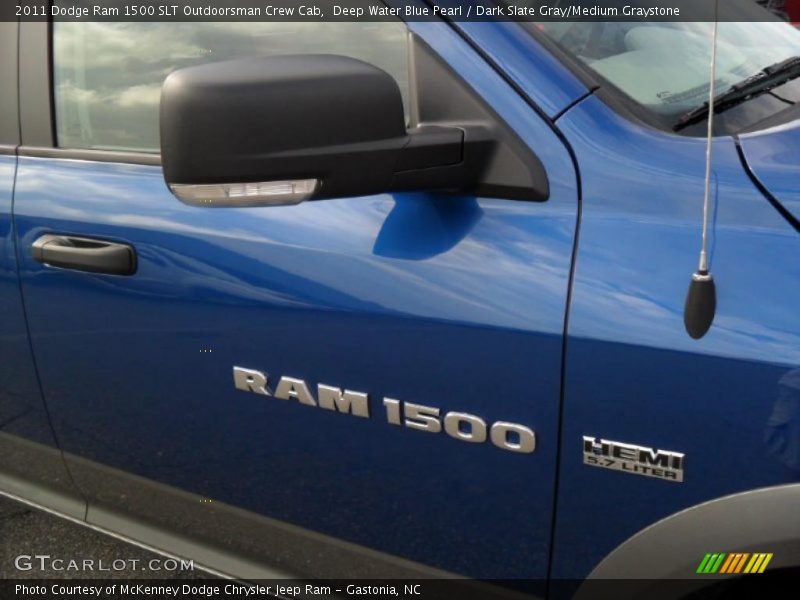 Deep Water Blue Pearl / Dark Slate Gray/Medium Graystone 2011 Dodge Ram 1500 SLT Outdoorsman Crew Cab