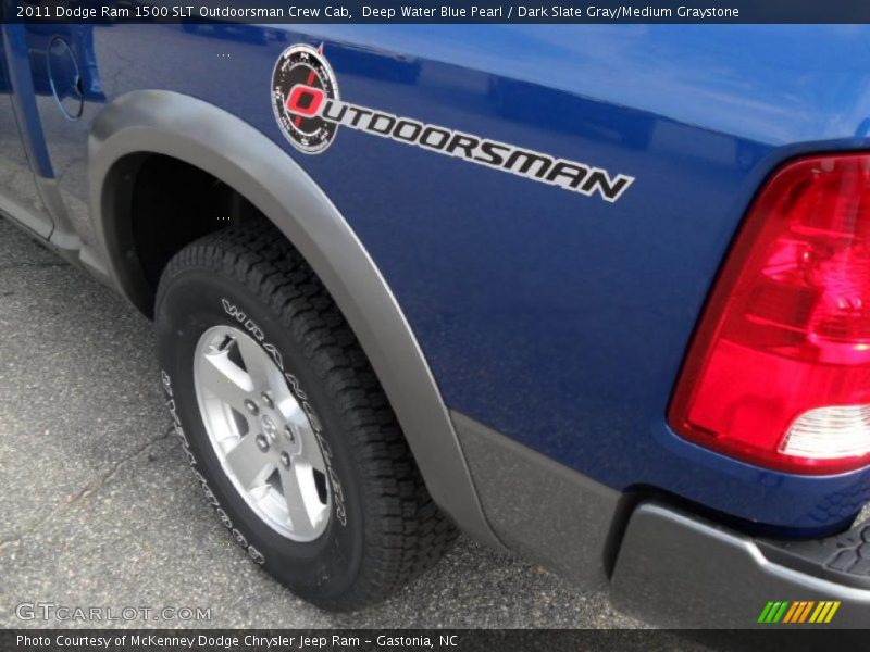 Deep Water Blue Pearl / Dark Slate Gray/Medium Graystone 2011 Dodge Ram 1500 SLT Outdoorsman Crew Cab