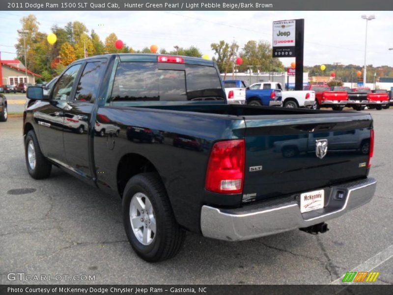 Hunter Green Pearl / Light Pebble Beige/Bark Brown 2011 Dodge Ram 1500 SLT Quad Cab