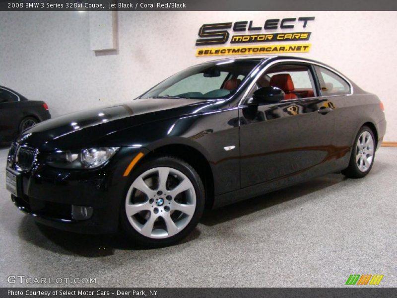Jet Black / Coral Red/Black 2008 BMW 3 Series 328xi Coupe
