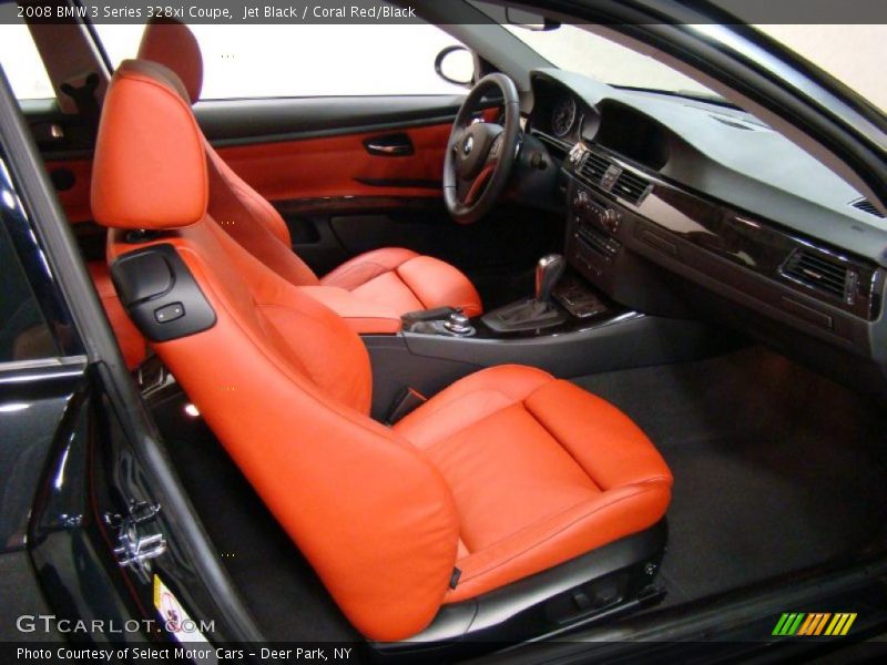Jet Black / Coral Red/Black 2008 BMW 3 Series 328xi Coupe