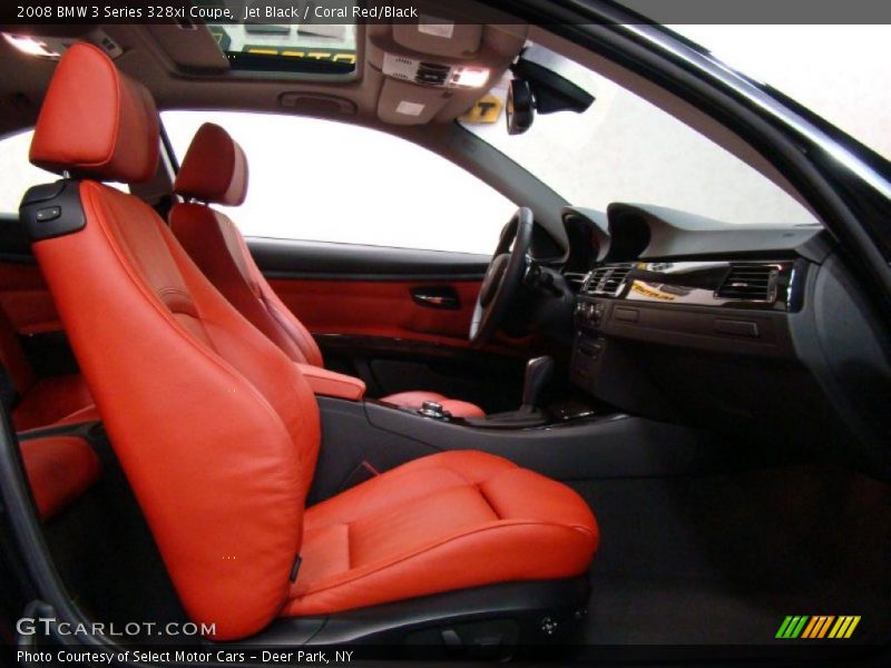 Jet Black / Coral Red/Black 2008 BMW 3 Series 328xi Coupe