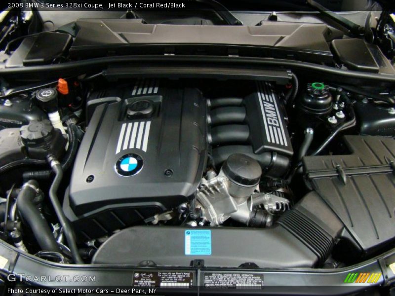 Jet Black / Coral Red/Black 2008 BMW 3 Series 328xi Coupe
