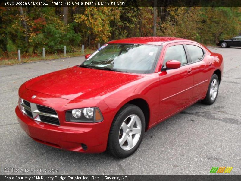 Inferno Red Crystal Pearl / Dark Slate Gray 2010 Dodge Charger SE