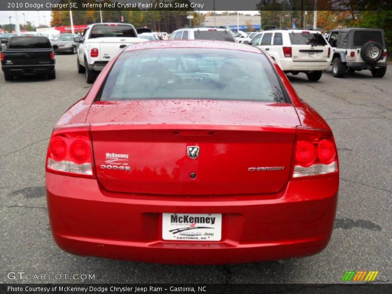 Inferno Red Crystal Pearl / Dark Slate Gray 2010 Dodge Charger SE