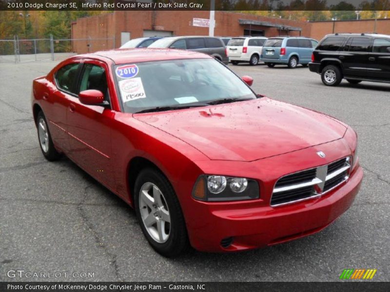 Inferno Red Crystal Pearl / Dark Slate Gray 2010 Dodge Charger SE