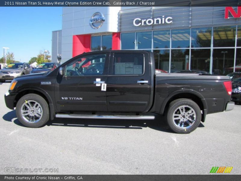 Galaxy Black / Charcoal 2011 Nissan Titan SL Heavy Metal Chrome Edition Crew Cab
