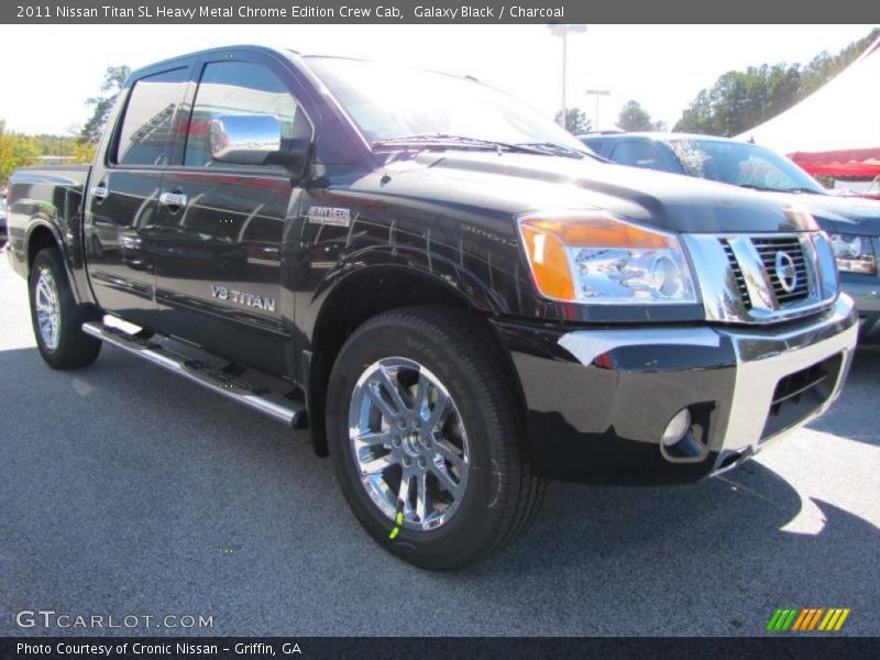 Galaxy Black / Charcoal 2011 Nissan Titan SL Heavy Metal Chrome Edition Crew Cab