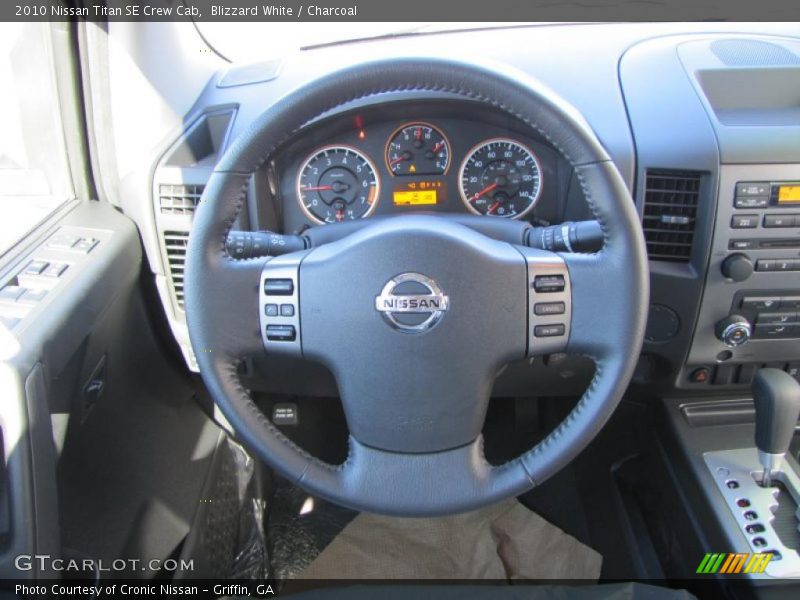 Blizzard White / Charcoal 2010 Nissan Titan SE Crew Cab