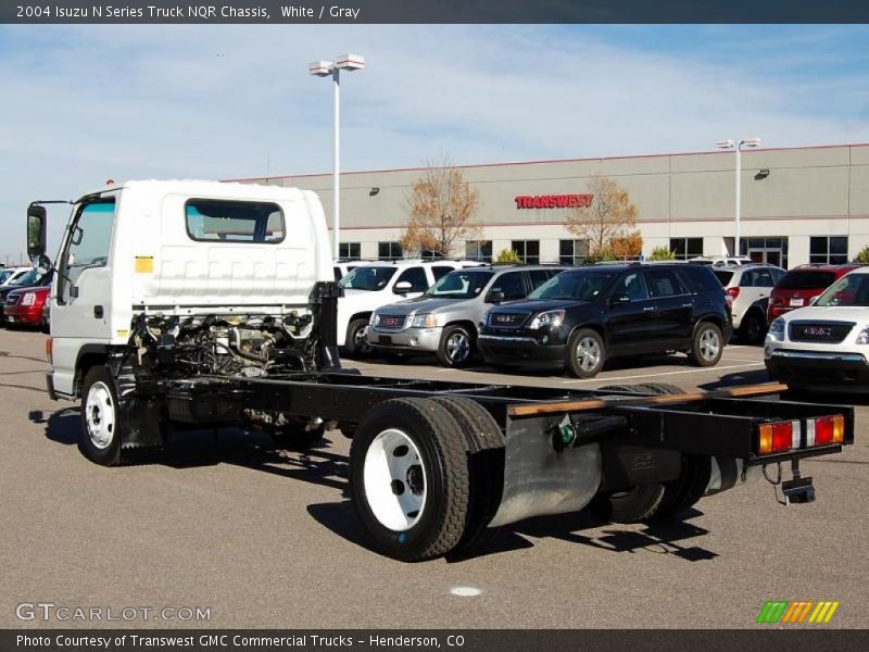 White / Gray 2004 Isuzu N Series Truck NQR Chassis
