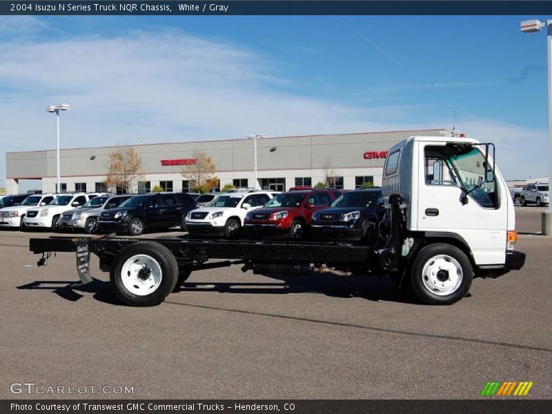 White / Gray 2004 Isuzu N Series Truck NQR Chassis