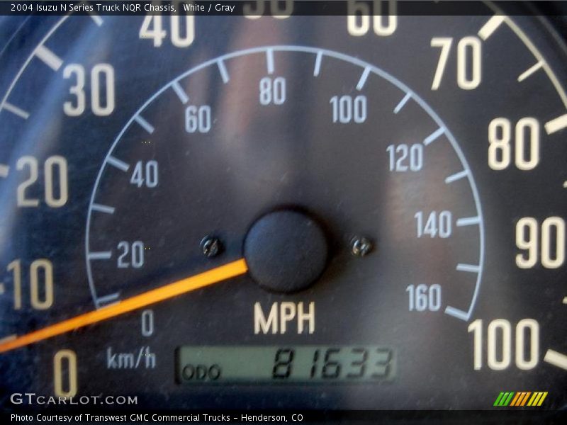 White / Gray 2004 Isuzu N Series Truck NQR Chassis