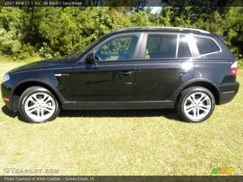 Jet Black / Sand Beige 2007 BMW X3 3.0si