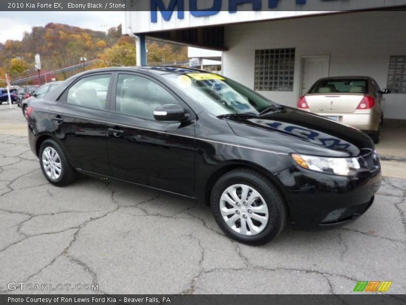 Ebony Black / Stone 2010 Kia Forte EX