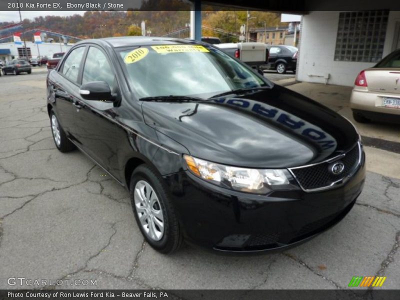 Ebony Black / Stone 2010 Kia Forte EX