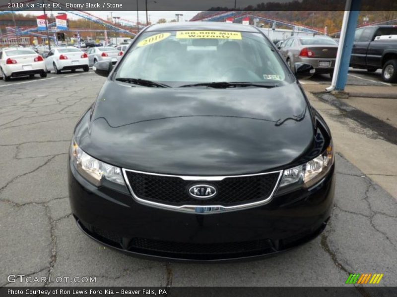Ebony Black / Stone 2010 Kia Forte EX