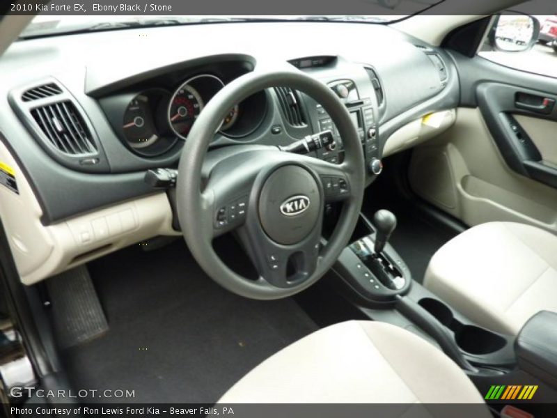 Ebony Black / Stone 2010 Kia Forte EX