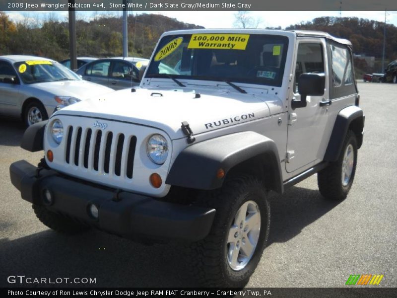 Stone White / Dark Slate Gray/Medium Slate Gray 2008 Jeep Wrangler Rubicon 4x4