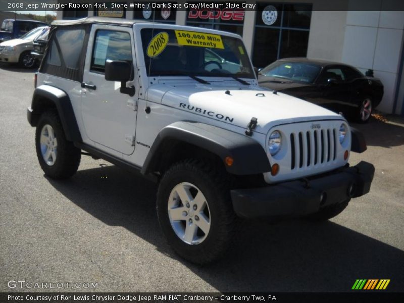 Stone White / Dark Slate Gray/Medium Slate Gray 2008 Jeep Wrangler Rubicon 4x4
