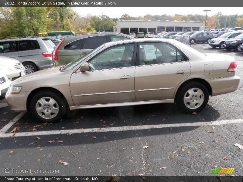 Naples Gold Metallic / Ivory 2002 Honda Accord EX V6 Sedan