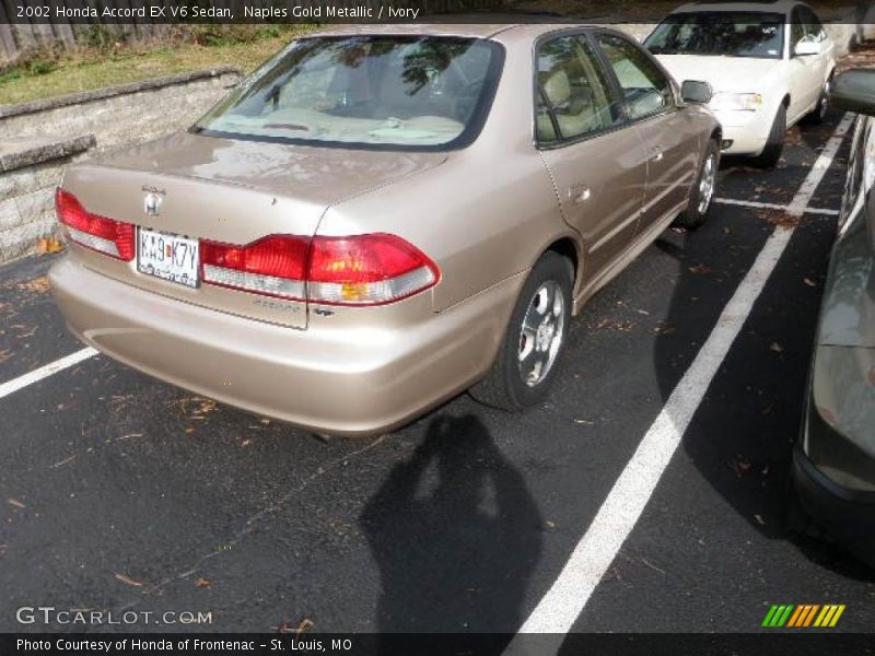 Naples Gold Metallic / Ivory 2002 Honda Accord EX V6 Sedan