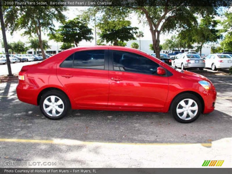 Barcelona Red Pearl / Dark Charcoal 2008 Toyota Yaris Sedan