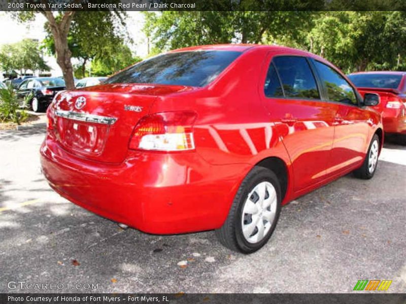 Barcelona Red Pearl / Dark Charcoal 2008 Toyota Yaris Sedan