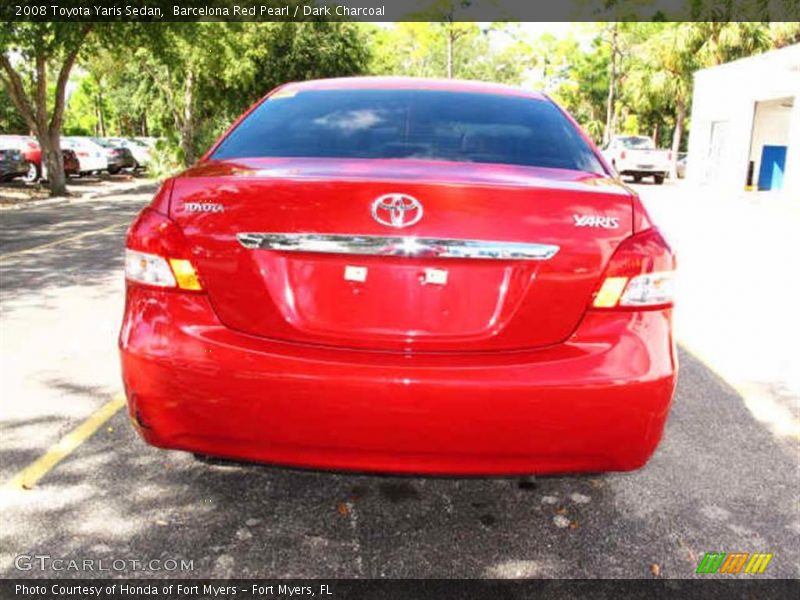 Barcelona Red Pearl / Dark Charcoal 2008 Toyota Yaris Sedan