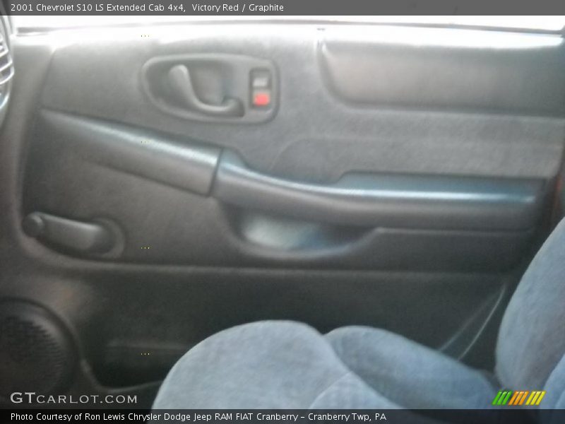 Victory Red / Graphite 2001 Chevrolet S10 LS Extended Cab 4x4