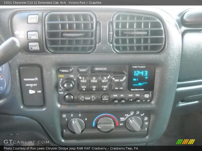 Controls of 2001 S10 LS Extended Cab 4x4
