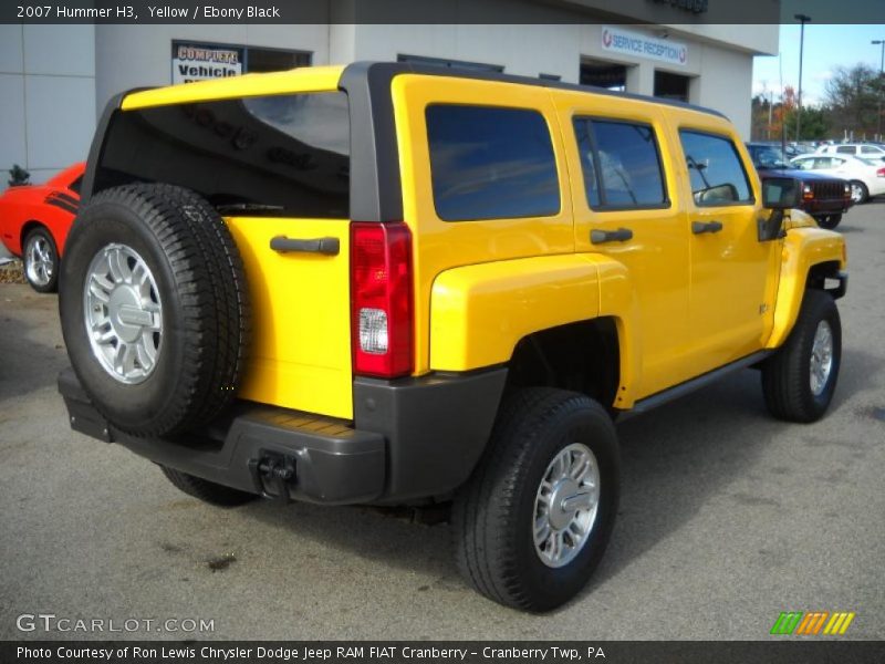 Yellow / Ebony Black 2007 Hummer H3