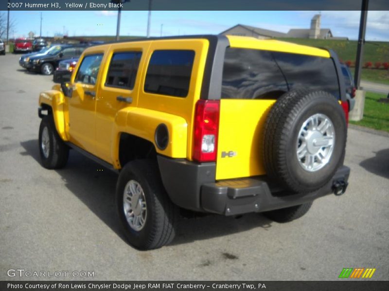Yellow / Ebony Black 2007 Hummer H3