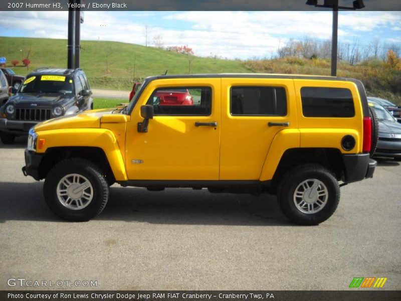 Yellow / Ebony Black 2007 Hummer H3