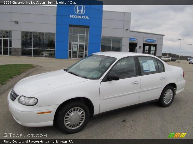 Summit White / Gray 2003 Chevrolet Malibu Sedan