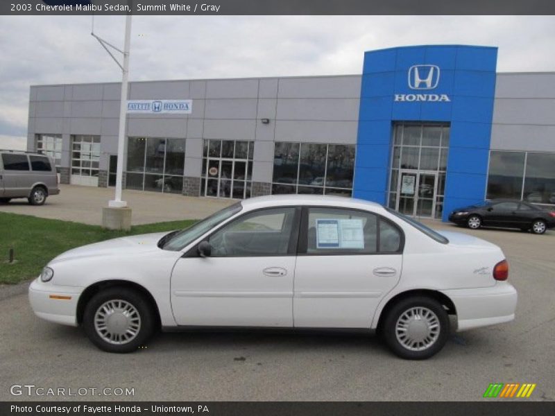 Summit White / Gray 2003 Chevrolet Malibu Sedan