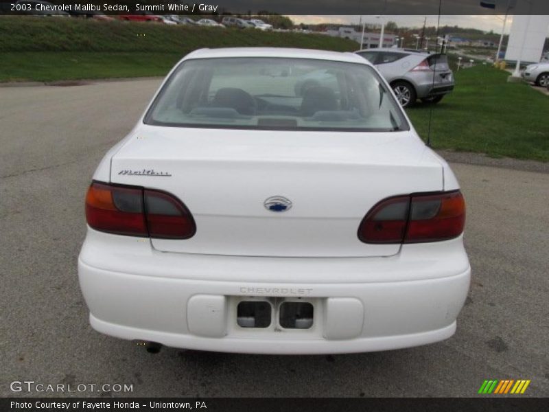 Summit White / Gray 2003 Chevrolet Malibu Sedan