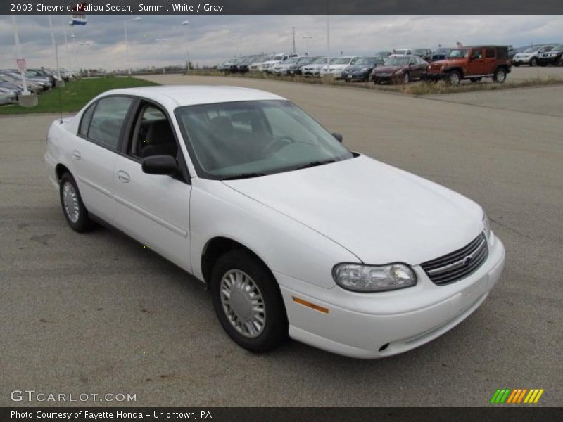 Summit White / Gray 2003 Chevrolet Malibu Sedan