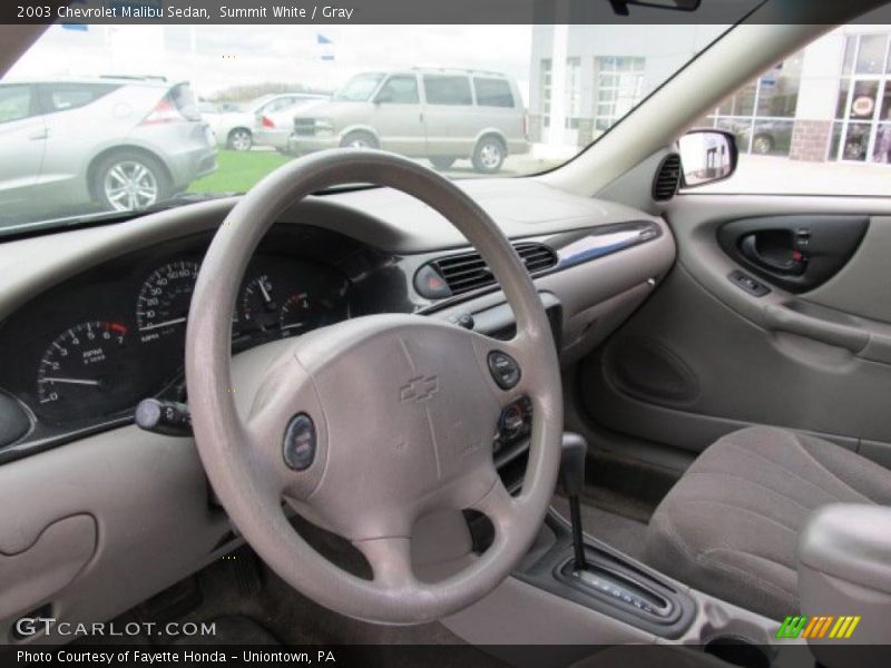 Summit White / Gray 2003 Chevrolet Malibu Sedan