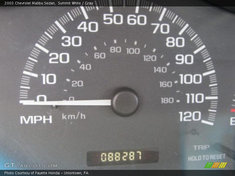 Summit White / Gray 2003 Chevrolet Malibu Sedan