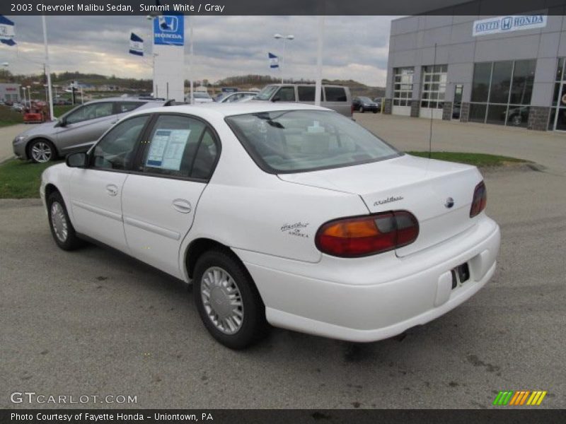 Summit White / Gray 2003 Chevrolet Malibu Sedan