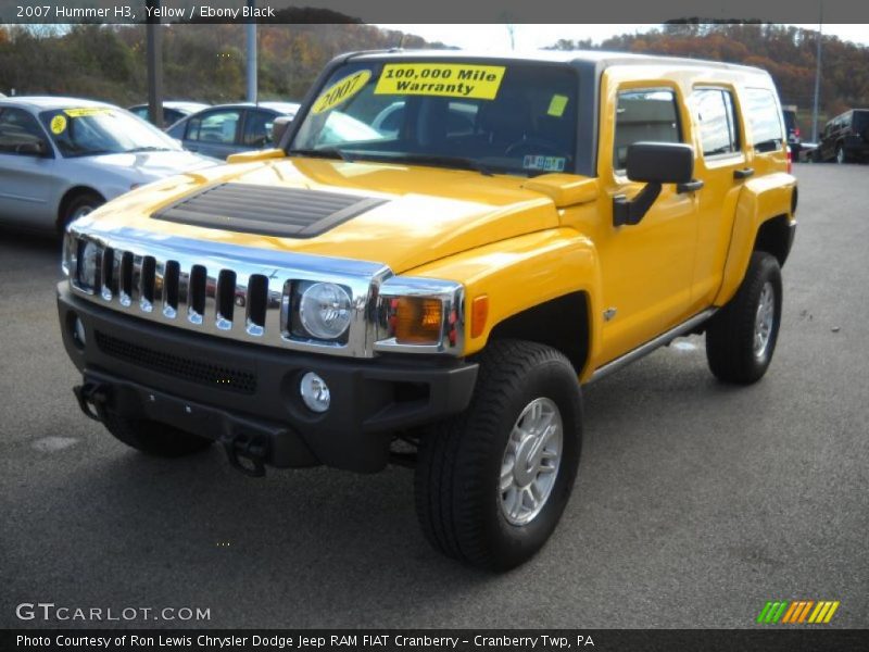 Yellow / Ebony Black 2007 Hummer H3