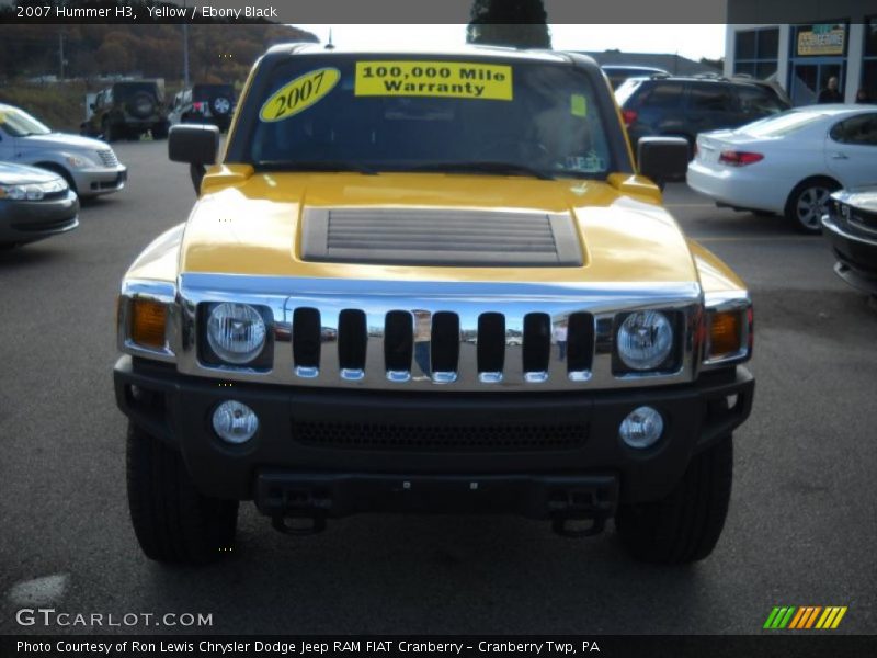 Yellow / Ebony Black 2007 Hummer H3